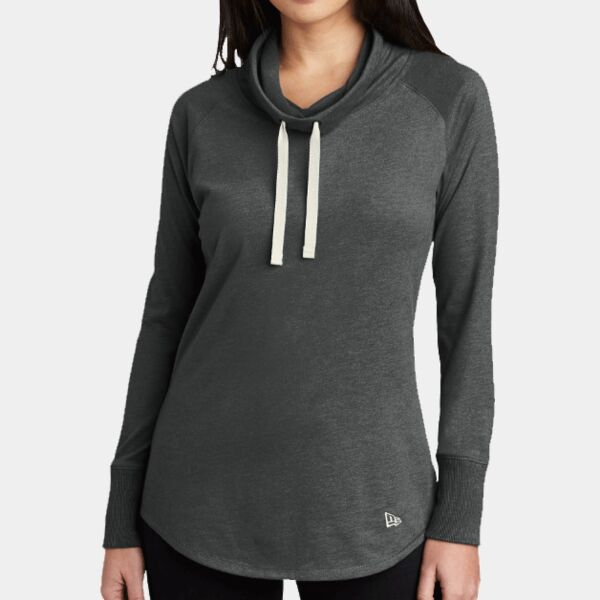 Ladies Sueded Cotton Blend Cowl Tee Thumbnail