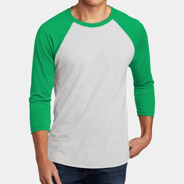 Unisex Tri Blend 3/4 Sleeve Raglan Tee Thumbnail