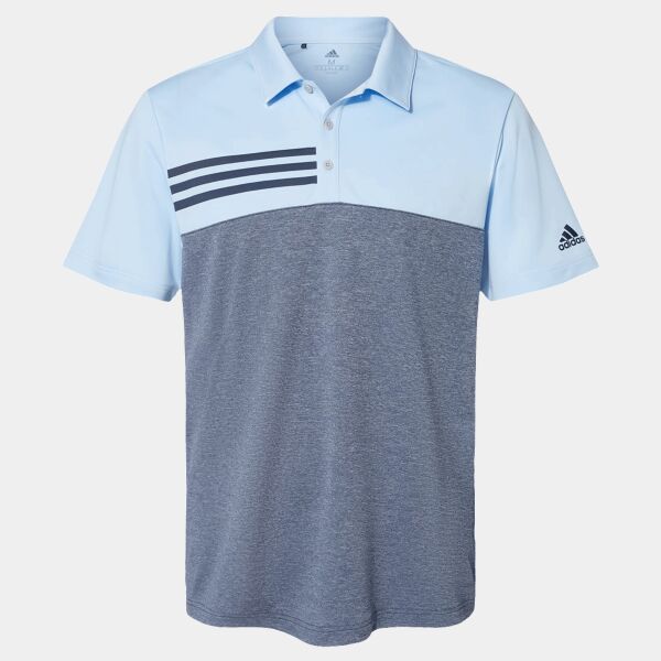 Heathered Colorblocked 3-Stripes Polo Thumbnail